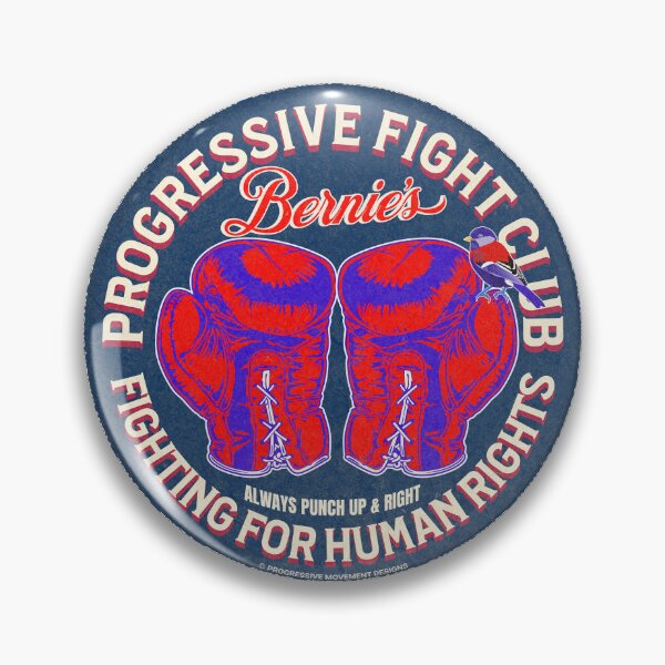 Item preview, PMD01018 Progressive Movement Designs Bernies Progressive Fight Club boxing gloves design shows you support human rights democracy progressive goals for Progressives Democrats Independents designed and sold by ProgressiveLeft.