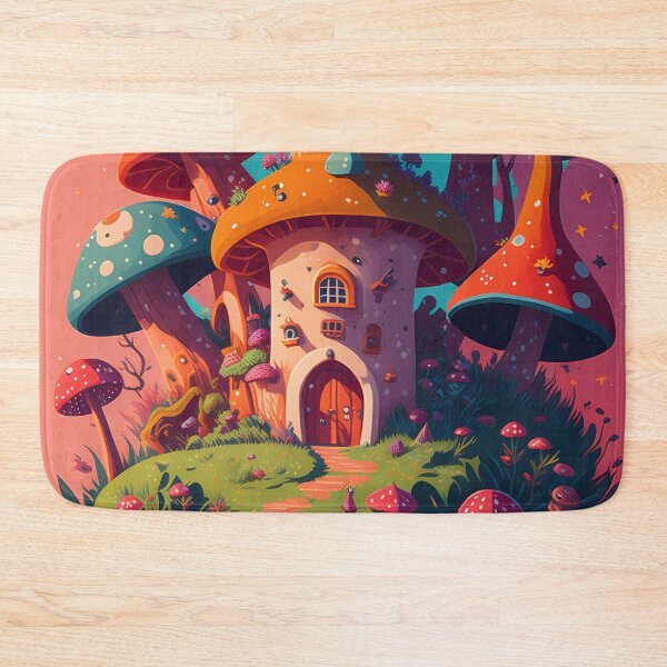 Item preview, Enchanting Mushroom castle: A Whimsical Fungal Fantasy designed and sold by TheTechnoCanvas.
