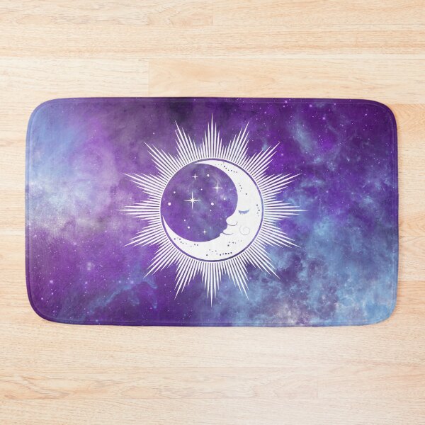 Item preview, Cosmic Aesthetic Sun and Moon in Purple Watercolor Universe designed and sold by Trish Dish.