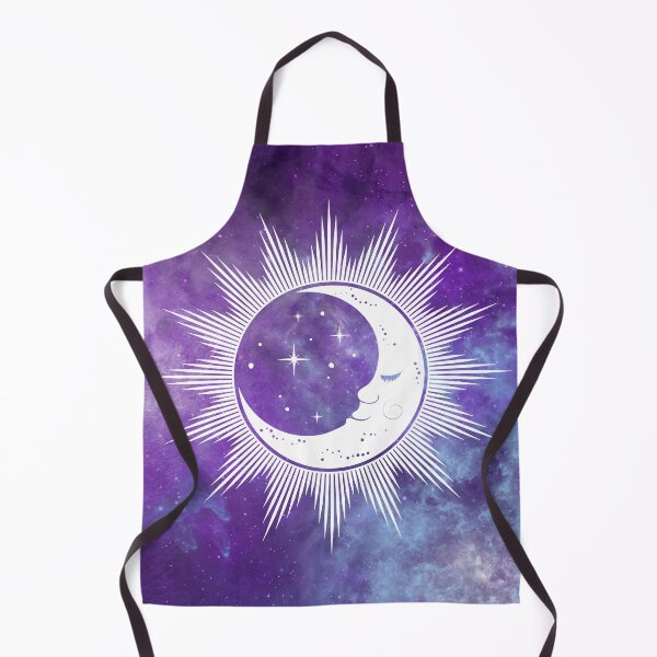 Item preview, Cosmic Aesthetic Sun and Moon in Purple Watercolor Universe designed and sold by Trish Dish.
