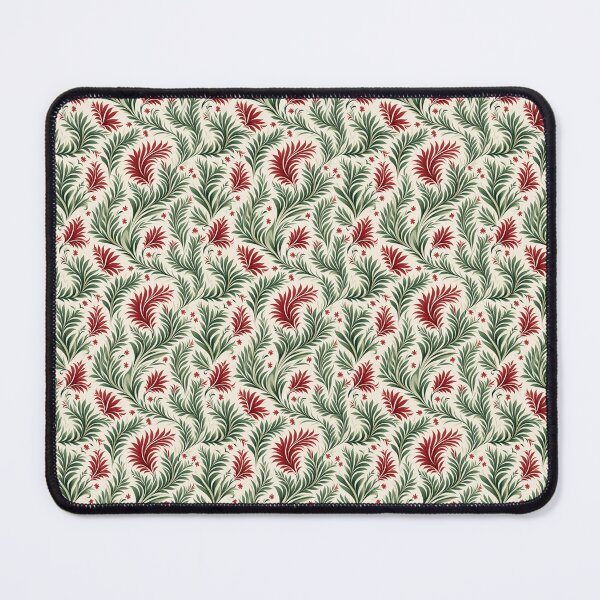 Item preview, Red and White Greek tile pattern designed and sold by ComerPrintCo.