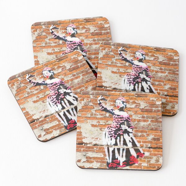 Item preview, Graffiti Urban Street Art - Columbine - Commedia dell'Arte Female Clown designed and sold by Talia Felix.