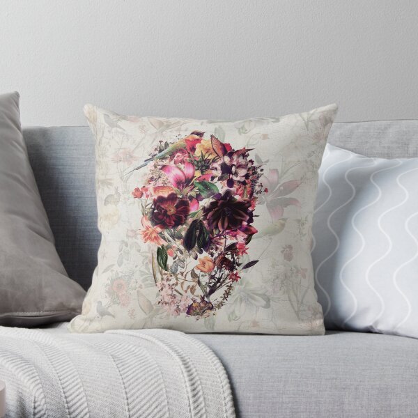 New Skull Light Throw Pillow