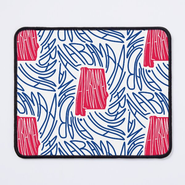 Item preview, Alabama State Map Typography - Red and Blue - USA America State designed and sold by Ranggasme.