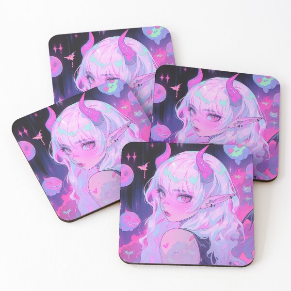 Item preview, Adorable Pink Succubus Anime Girl designed and sold by bubblegoth.