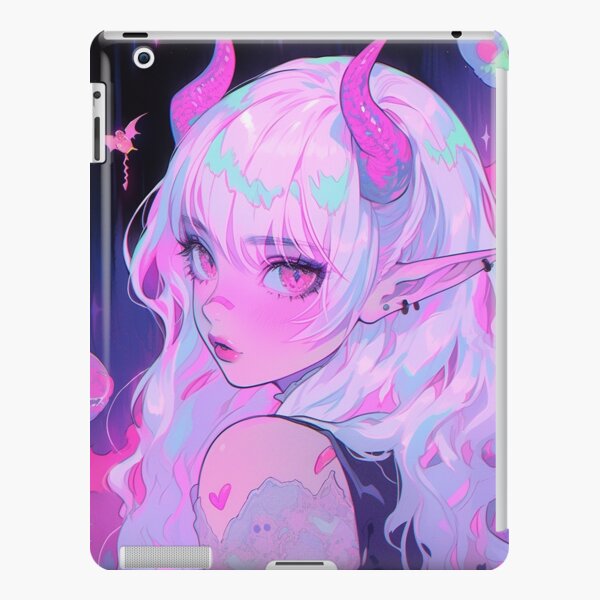 Cute Mischievous Little Demon Anime Girl  iPad Case & Skin for Sale by  bubblegoth