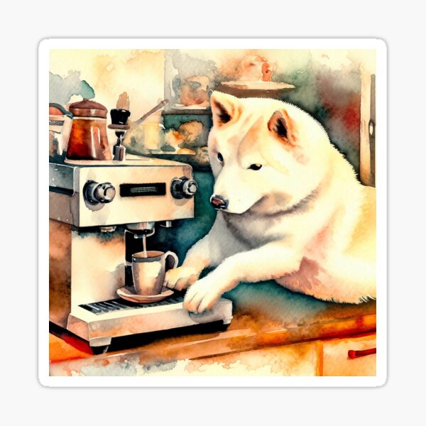 Item preview, Shiba Inu Making Espresso designed and sold by YsiSan.