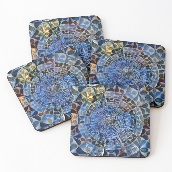 Item preview, Funky Blue and Brown Flower Petal Pattern designed and sold by ittybittyowl.