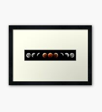 Super Blue Blood Red Moon Sequence 2018 Framed Print