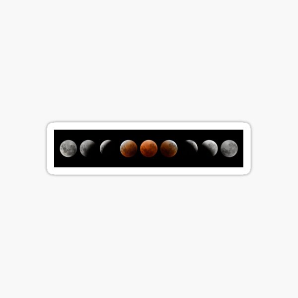 Super Blue Blood Red Moon Sequence 2018 Sticker