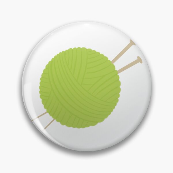 Item preview, Yarn Ball with Knitting Needles Green designed and sold by art-by-enc.