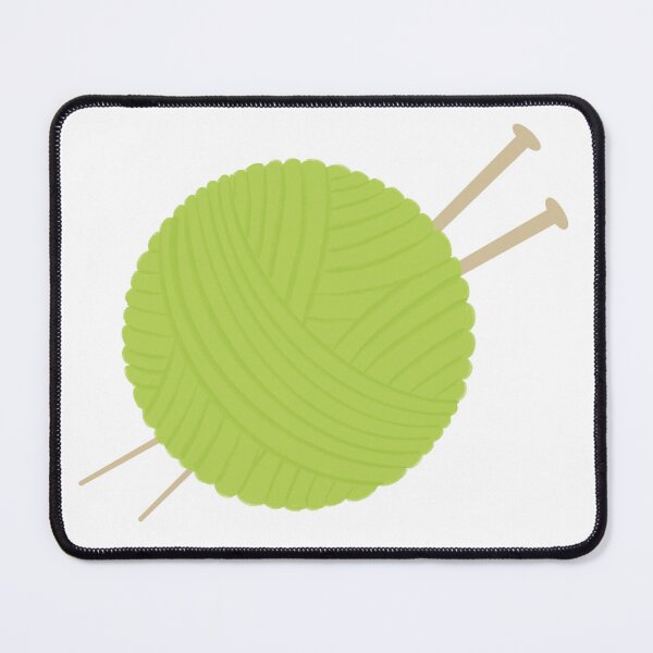 Item preview, Yarn Ball with Knitting Needles Green designed and sold by art-by-enc.