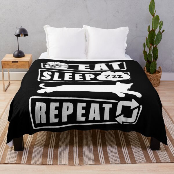 Item preview, Eat Sleep Repeat - Cat's Humor For Cat's Lovers by FanityPrints designed and sold by FanityPrints.