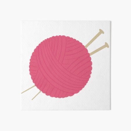 Crochet Hook in Ball of Yarn Art Board Print for Sale by ForTheFrogWar