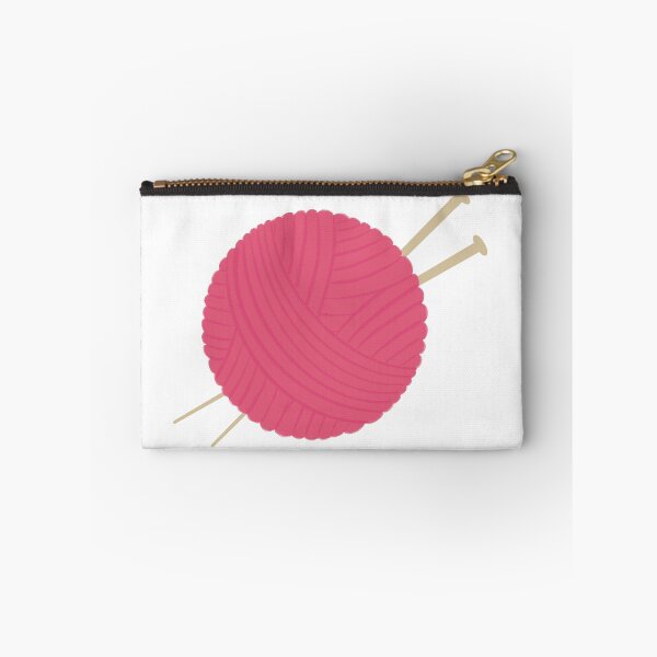 Item preview, Yarn Ball with Knitting Needles Pink designed and sold by art-by-enc.