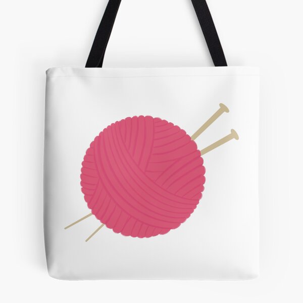 Item preview, Yarn Ball with Knitting Needles Pink designed and sold by art-by-enc.