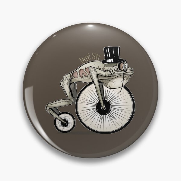 Item preview, Penny Farthing Bicycle Frog Wheels. Here Cometh Dat Sir! Sepia designed and sold by iduzarts.