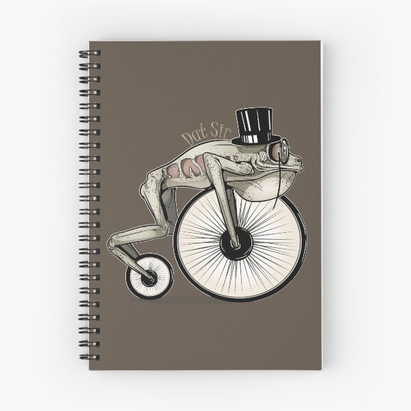Item preview, Penny Farthing Bicycle Frog Wheels. Here Cometh Dat Sir! Sepia designed and sold by iduzarts.