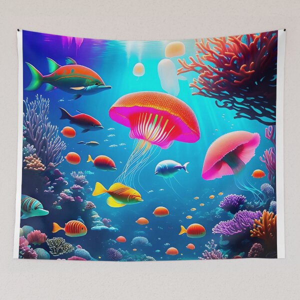 Item preview, Deep Dive: Vibrant Colors of the Underwater Abyss designed and sold by Rebekkahsdesign.