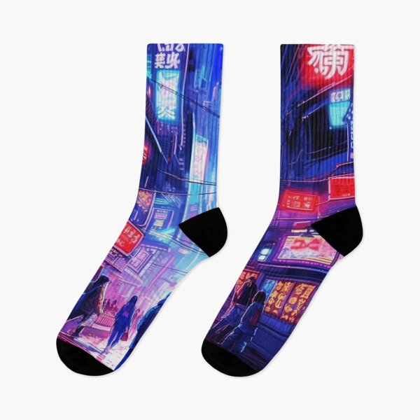 Item preview, Endless Neon - Cyberpunk Cityscape Skyline designed and sold by pastbarack.