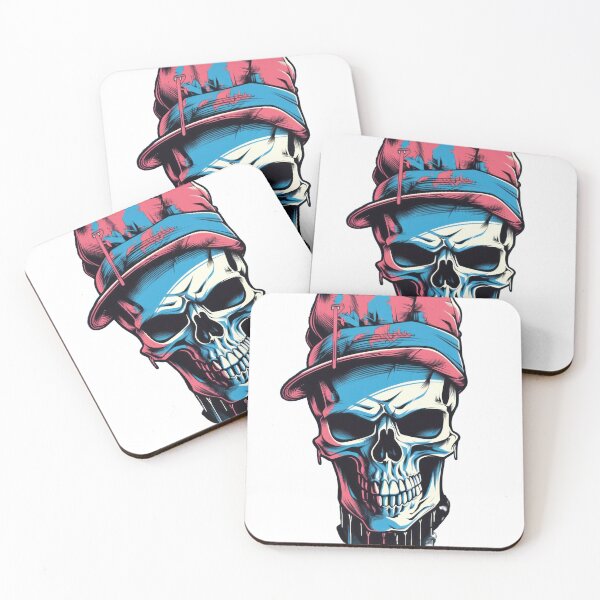 Item preview, Goth meets vintage Loving this retro skull on spruce blue designed and sold by cafegrafis.
