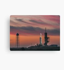 Spacex Falcon Heavy Epic Sky Canvas Print