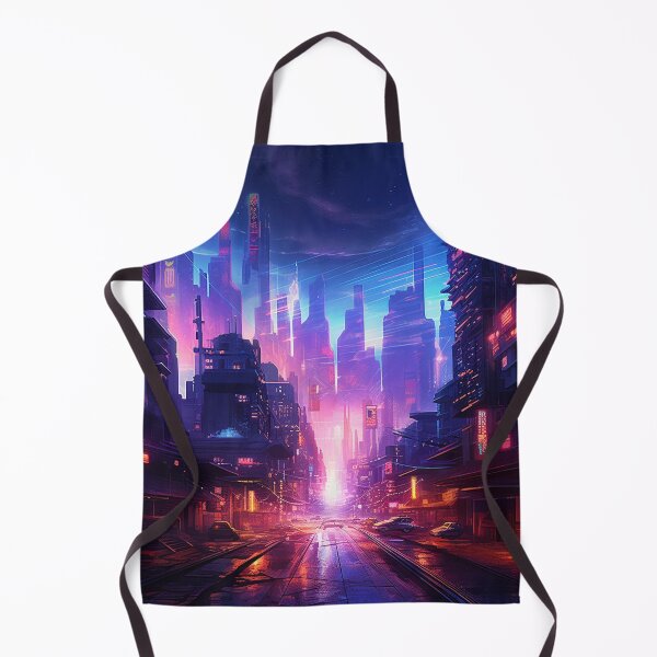Item preview, Endless Neon - Cyberpunk Cityscape Skyline designed and sold by pastbarack.