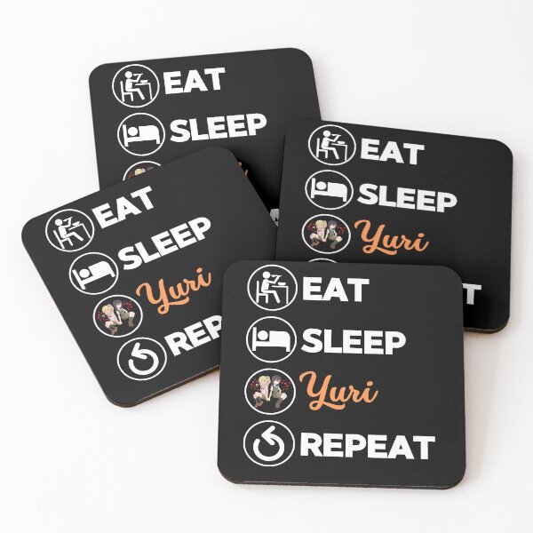 Item preview, Eat, Sleep, Yuri, Repeat" T-Shirt: Embrace Your Love for GL with Style designed and sold by LilyMangaShop.
