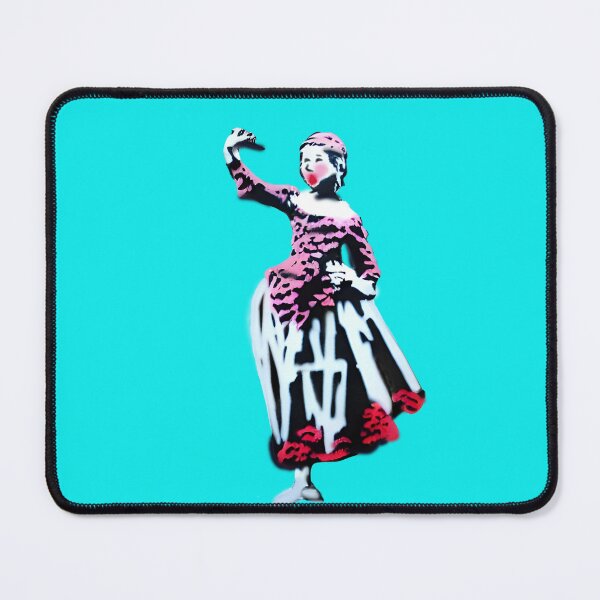 Item preview, Colombina or Columbine Commedia dell'arte Graffiti Spray Paint Art - Turquoise designed and sold by Talia Felix.