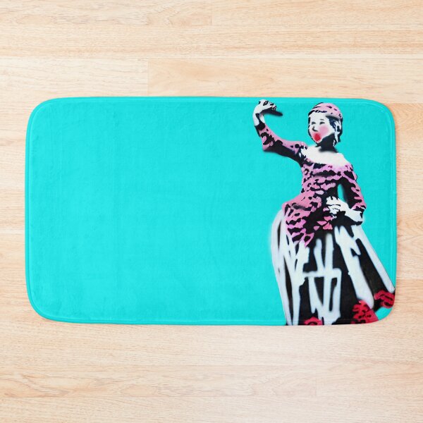 Item preview, Colombina or Columbine Commedia dell'arte Graffiti Spray Paint Art - Turquoise designed and sold by Talia Felix.