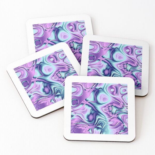 Item preview, Vibrant Waves: Deep Rich Purple and Aqua Blue Paint designed and sold by Rebekkahsdesign.