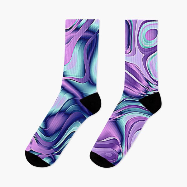 Item preview, Vibrant Waves: Deep Rich Purple and Aqua Blue Paint designed and sold by Rebekkahsdesign.