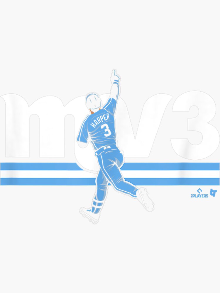 Harper Powder Blue Jersey Sticker for Sale by goosegraphics