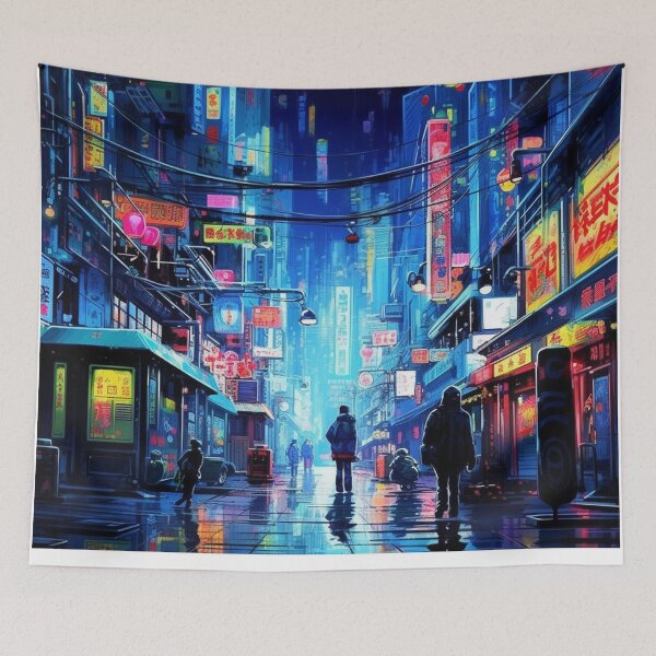 Item preview, Endless Neon - Cyberpunk Cityscape Skyline designed and sold by orlandoellio.