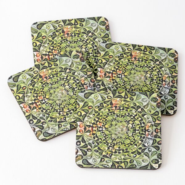 Item preview, Funky Green Grey and Pink Flower Petal Pattern designed and sold by ittybittyowl.