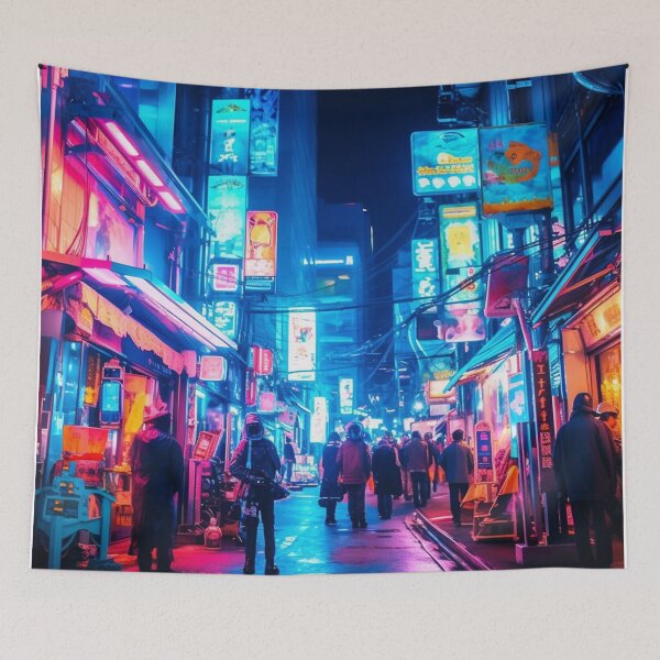 Item preview, Endless Neon - Cyberpunk Cityscape Skyline designed and sold by orlandoellio.