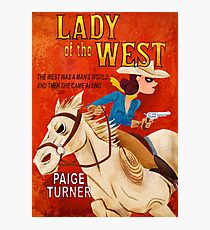Paperback the Game - Lady of the West Official art from Fowers Games Photographic Print