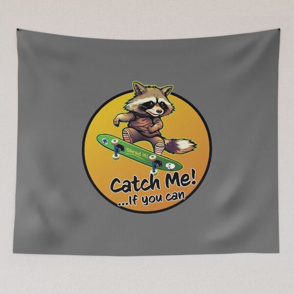 Item preview, Racoon on skateboard designed and sold by SquishyKitkat.