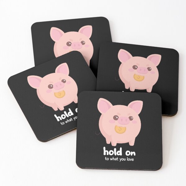 Item preview, Cute and adorable Piggy Pig hold on to what you love designed and sold by RunSumErrands.