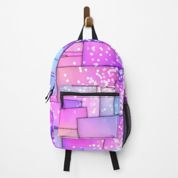 Item preview, Stardust Bricks: Deep Rich Vibrant Colors of Purple, Pink, and Aqua Blue designed and sold by Rebekkahsdesign.