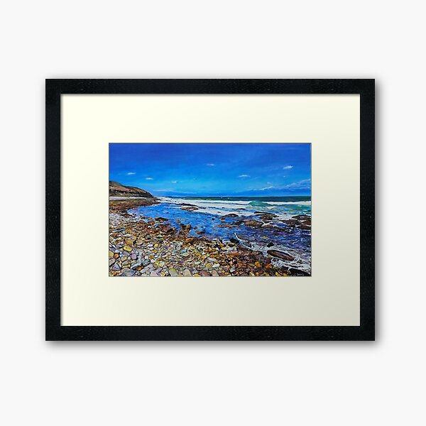 Item preview, Waves over Marino Rocks designed and sold by ChristineDavisArt.