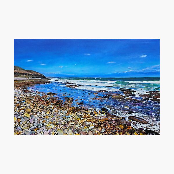 Item preview, Waves over Marino Rocks designed and sold by ChristineDavisArt.