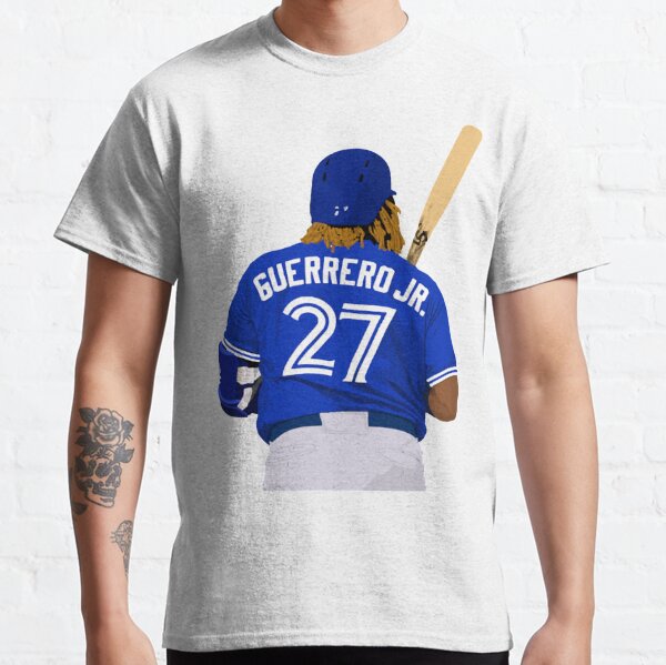 Vladimir Guerrero Jr. Men's Cotton T-Shirt - Royal Blue - Toronto | 500 Level Major League Baseball Players Association (MLBPA)