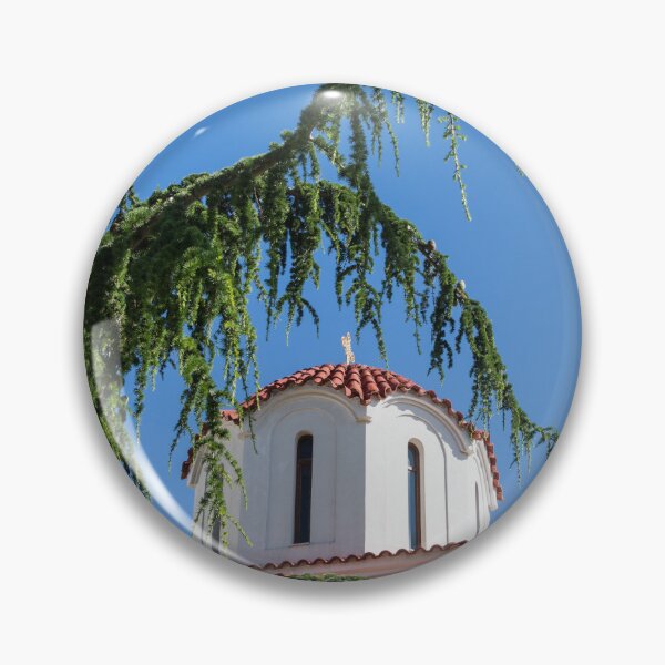 Item preview, Curved Evergreen Branches Framing a Church Dome designed and sold by Georgia Mizuleva.