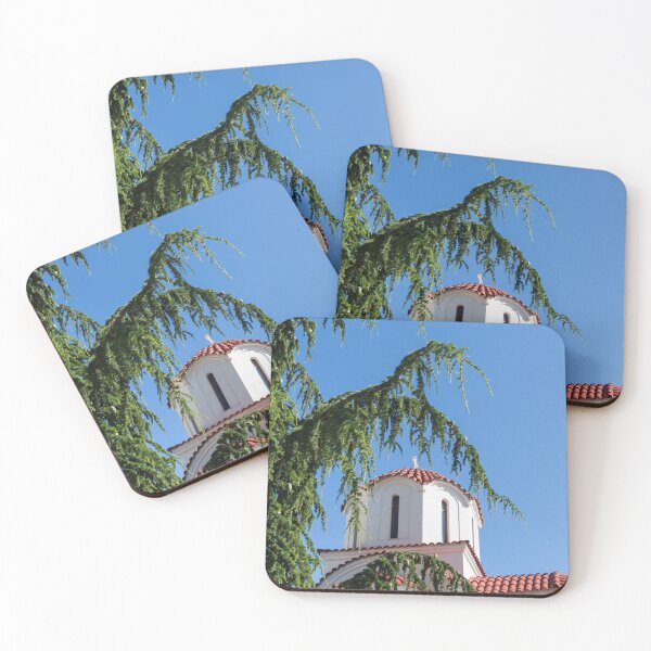 Item preview, Curved Evergreen Branches Framing a Church Dome designed and sold by Georgia Mizuleva.