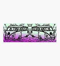 Volkswagen T2 purple green Photographic Print