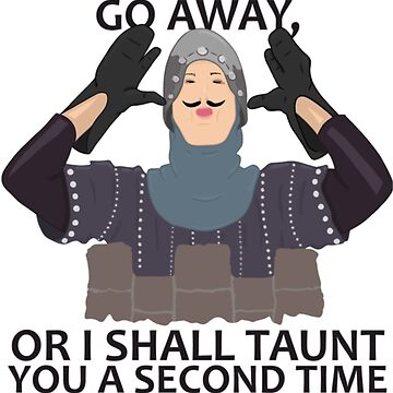 Artwork thumbnail, Monty Python French Knight GO AWAY Gift shirt by Gianamda