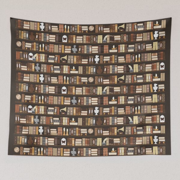 Item preview, Dark Academia Bookshelf Pattern designed and sold by Kit Cronk.