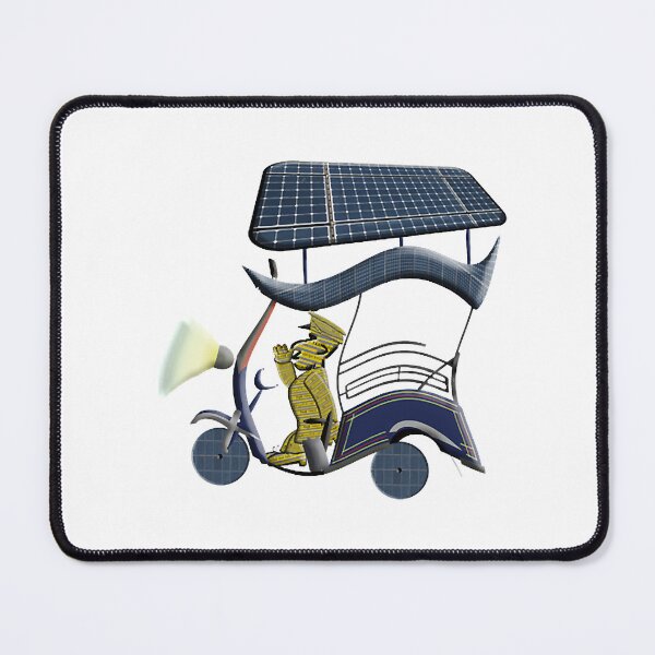 Item preview, Cartoon. SEV solar electric vehicles. Tuk tuk. designed and sold by HemphiDominique.