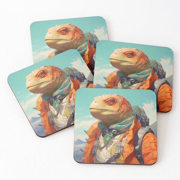 Item preview, Dinosaurs Wearing Clothes 4. Turtle power walking, hiking in the mountains. Thinking about swimming, does that make him a tortoise? Never shellshocked, just that one time. designed and sold by FoxRobinRabbit.